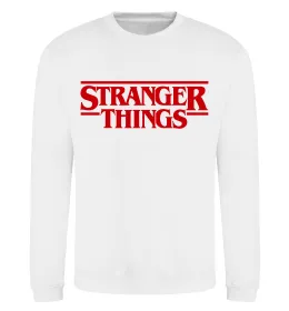 Свитшот Stranger things logo Белый фото