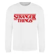 Свитшот Stranger things logo Белый фото