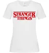 Женская футболка Stranger things logo Белый фото