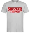 Мужская футболка Stranger things logo Серый Мужская футболка Stranger things logo Серый фото