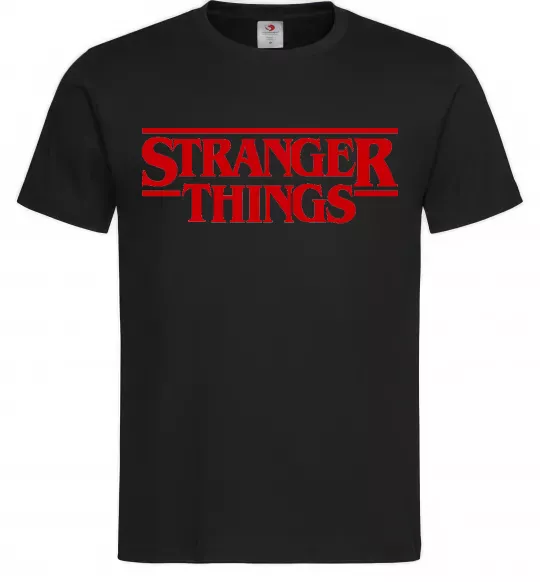 Мужская футболка Stranger things logo Черный фото