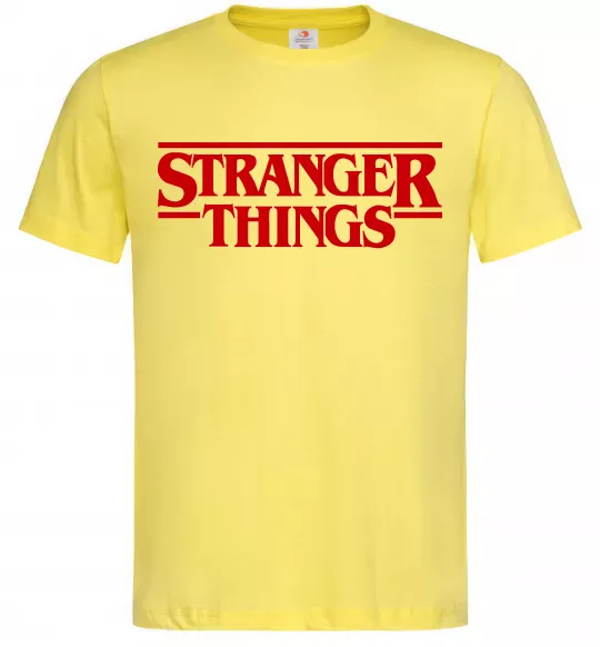 Мужская футболка Stranger things logo Лимонный фото