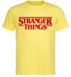 Мужская футболка Stranger things logo Лимонный Мужская футболка Stranger things logo Лимонный фото