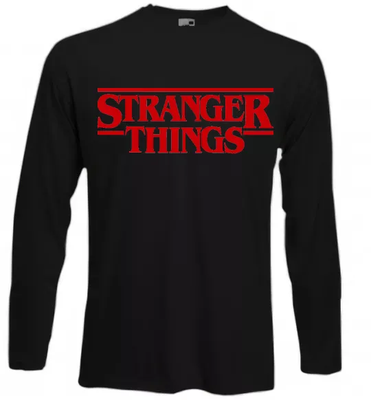 Лонгслив Stranger things logo Черный фото