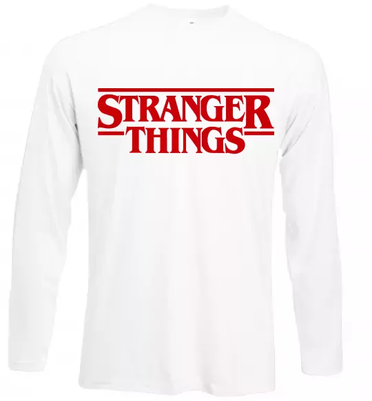 Лонгслив Stranger things logo Белый фото