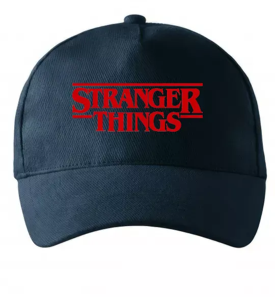 Кепка Stranger things logo Темно-синий фото