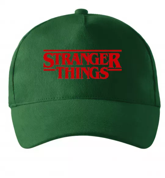 Кепка Stranger things logo Темно-зеленый фото