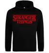 Мужская толстовка (худи) Stranger things logo Черный фото