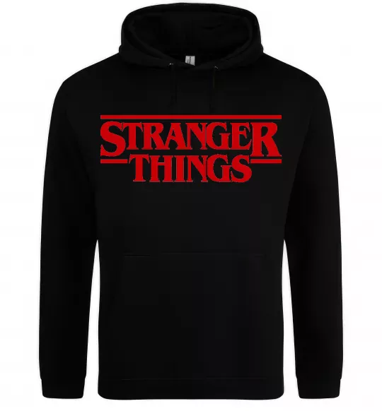 Женская толстовка (худи) Stranger things logo Черный фото