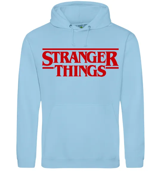 Женская толстовка (худи) Stranger things logo Голубой фото