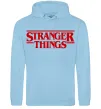 Женская толстовка (худи) Stranger things logo Голубой фото