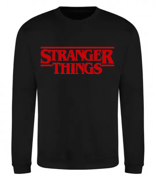 Свитшот Stranger things logo Черный фото