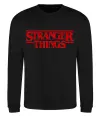 Свитшот Stranger things logo Черный фото