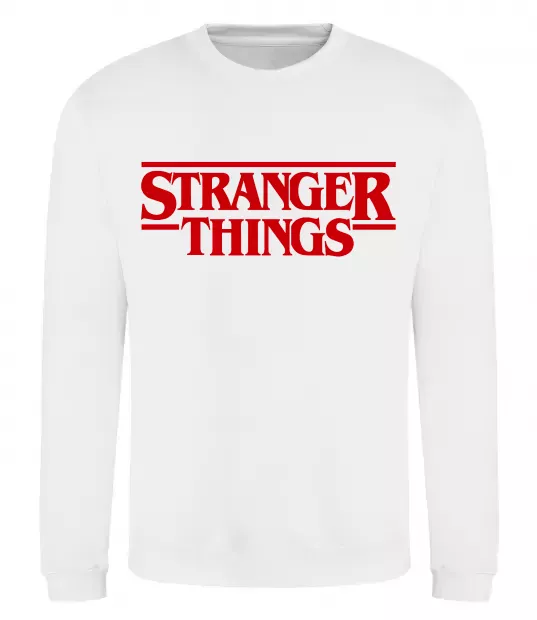 Свитшот Stranger things logo Белый фото