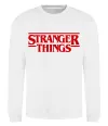 Свитшот Stranger things logo Белый фото