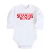 Дитячий бодік Stranger things logo Білий фото