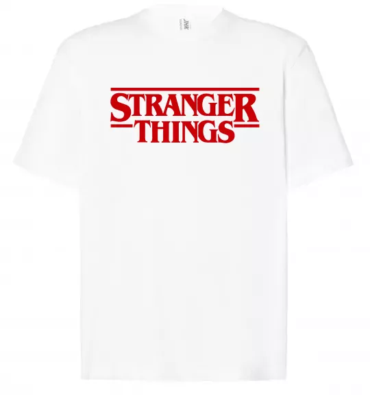 Футболка Оверсайз Stranger things logo Белый фото