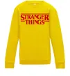 Детский Свитшот Stranger things logo Солнечно желтый фото