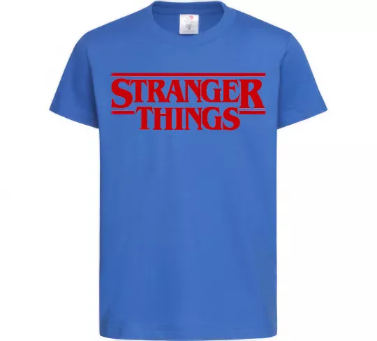 Детская футболка Stranger things logo Ярко-синий фото