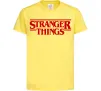 Детская футболка Stranger things logo Лимонный фото