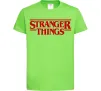 Детская футболка Stranger things logo Лаймовый фото