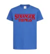 Детская футболка Stranger things logo Ярко-синий фото