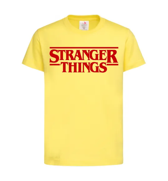 Детская футболка Stranger things logo Лимонный фото