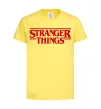 Детская футболка Stranger things logo Лимонный фото