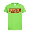 Детская футболка Stranger things logo Лаймовый фото