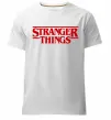 Чоловіча преміум футболка Stranger things logo Білий фото