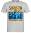Чоловіча футболка Friends don`t lie Stranger things Сірий фото