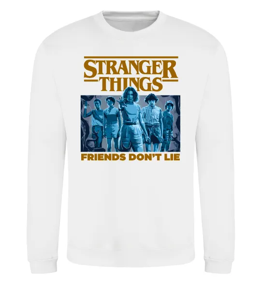Свитшот Friends don`t lie Stranger things Белый фото