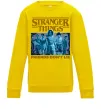 Детский Свитшот Friends don`t lie Stranger things Солнечно желтый фото