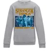 Детский Свитшот Friends don`t lie Stranger things Серый меланж фото