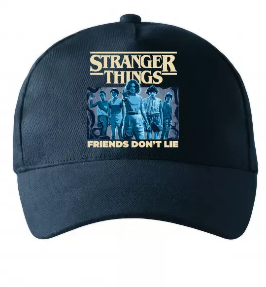 Кепка Friends don`t lie Stranger things Темно-синий фото