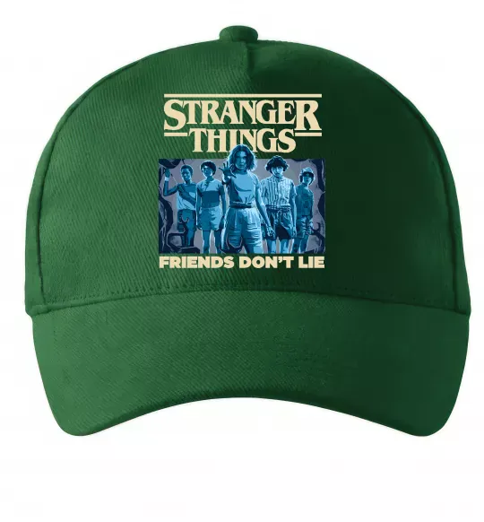 Кепка Friends don`t lie Stranger things Темно-зеленый фото