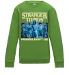 Детский Свитшот Friends don`t lie Stranger things Лаймовый фото