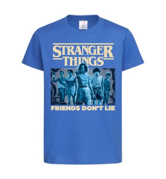 Дитяча футболка Friends don`t lie Stranger things Яскраво-синій фото