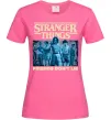 Женская футболка Friends don`t lie Stranger things Ярко-розовый фото