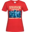 Женская футболка Friends don`t lie Stranger things Красный фото