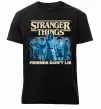 Чоловіча преміум футболка Friends don`t lie Stranger things Чорний фото