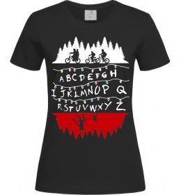 Женская футболка Stranger things ABCD