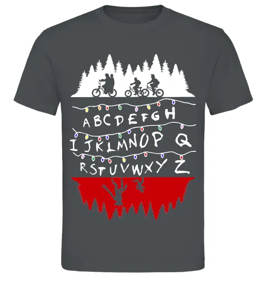 Мужская футболка Stranger things ABCD Графит фото