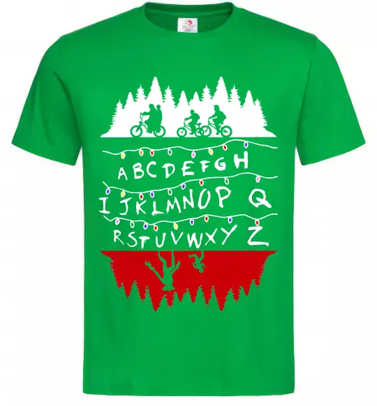 Мужская футболка Stranger things ABCD Зеленый фото