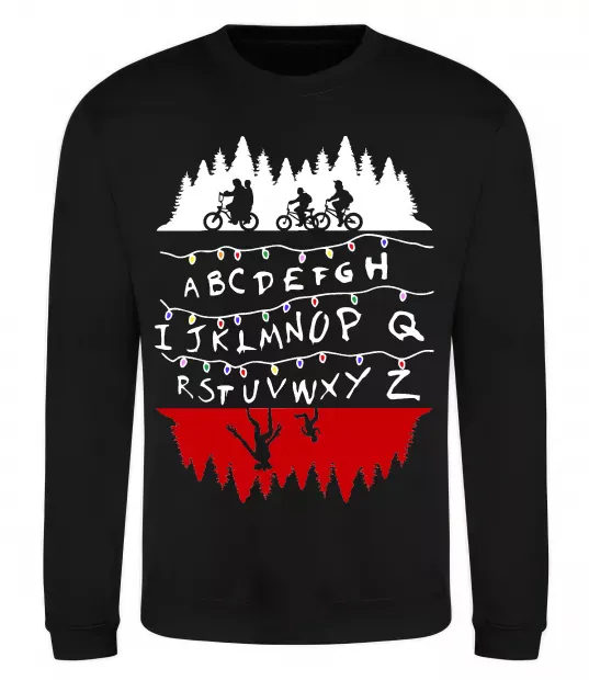 Свитшот Stranger things ABCD Черный фото