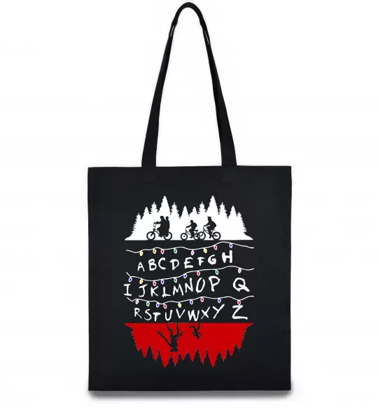 Еко-сумка Stranger things ABCD Чорний фото