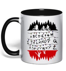 Чашка с цветной ручкой Stranger things ABCD