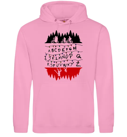 Мужская толстовка (худи) Stranger things ABCD Розовый фото