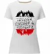 Женская премиум футболка Stranger things ABCD Белый фото