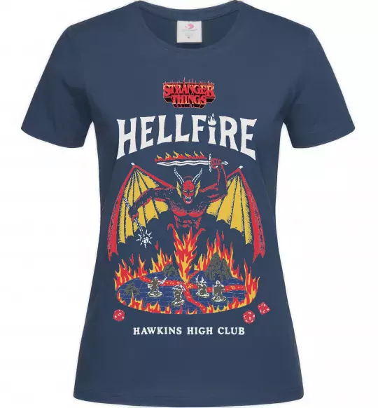 Женская футболка Hellfire Темно-синий фото